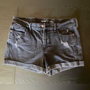 Old Navy black denim boyfriend shorts